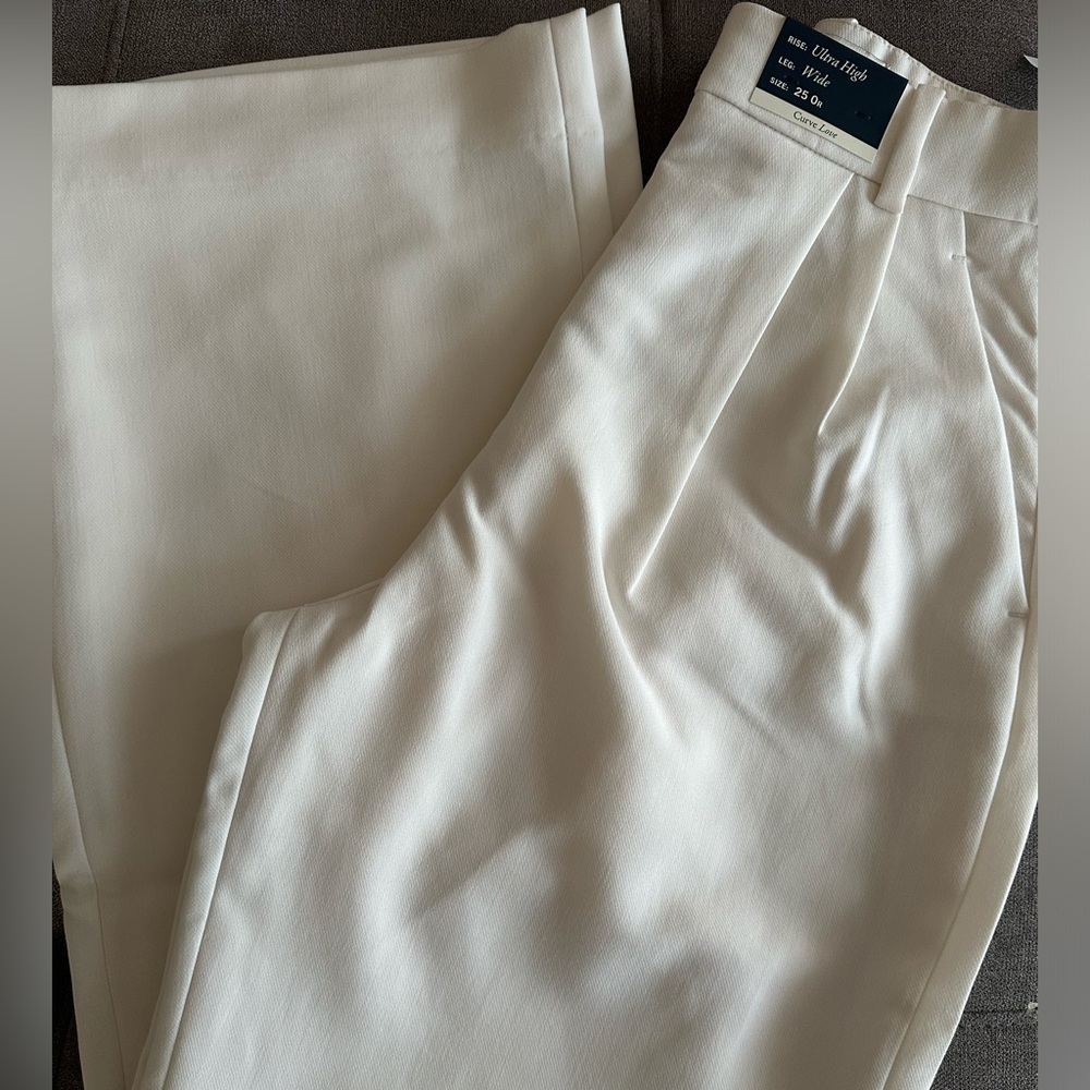 Abercrombie & Fitch Curve Love A&F Sloane Tailored Wide Leg Pant - Picture 10 of 11
